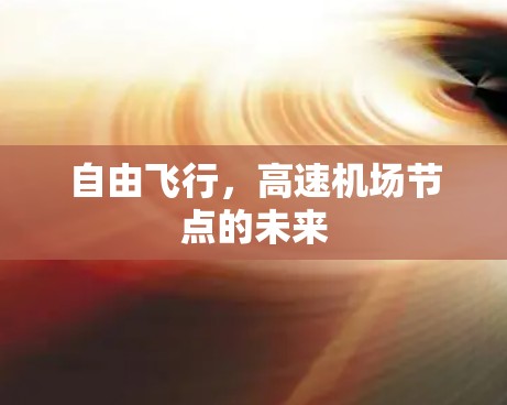自由飞行,高速机场节点的未来 自由飞行,高速机场节点的未来