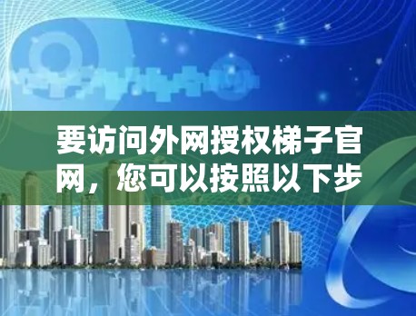 要访问外网授权梯子官网，您可以按照以下步骤操作