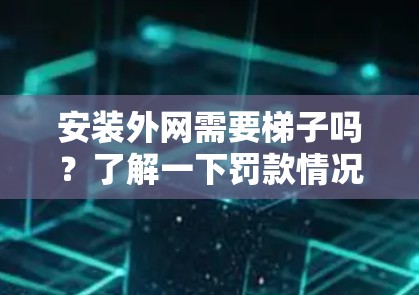 安装外网需要梯子吗？了解一下罚款情况