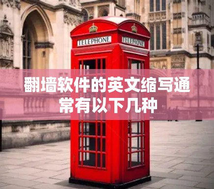 翻墙软件的英文缩写通常有以下几种