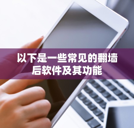 以下是一些常见的翻墙后软件及其功能