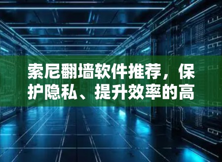 索尼翻墙软件推荐，保护隐私、提升效率的高效选择