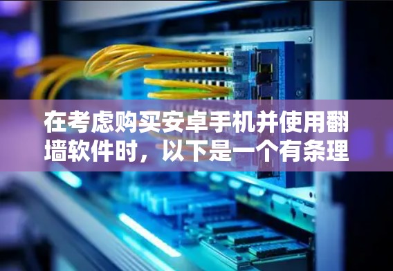 在考虑购买安卓手机并使用翻墙软件时，以下是一个有条理的总结，帮助你做出明智的选择