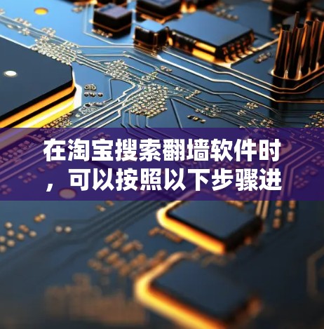 在淘宝搜索翻墙软件时，可以按照以下步骤进行