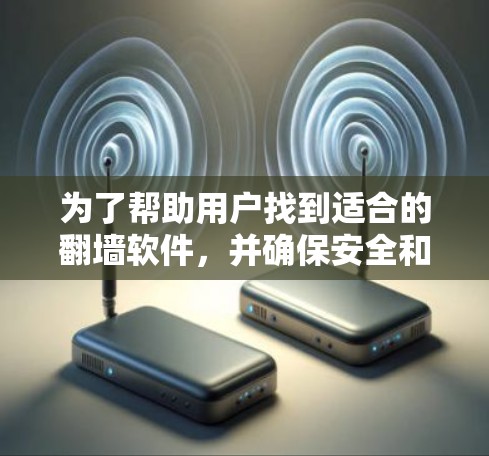 为了帮助用户找到适合的翻墙软件,并确保安全和合法性,以下是一些步骤和建议 为了帮助用户找到适合的翻墙软件,并确保安全和合法性,以下是一些步骤和建议